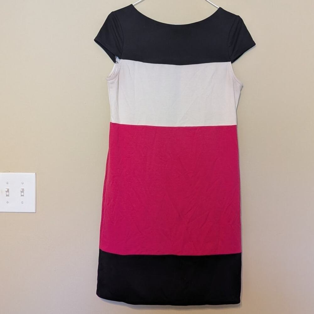 Sunny Leigh Tricolor Dress With Pink, Black, & White